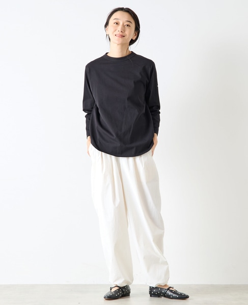 定番ラウンドヘムロングTシャツ 詳細画像 ブラック 2