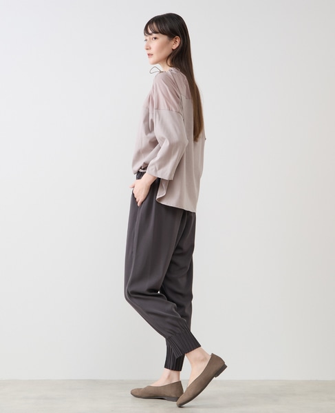 【LOURMARIN】フリルカラープルオーバー7分袖 詳細画像 グレー 4