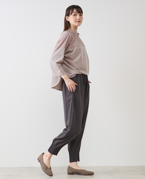 【LOURMARIN】フリルカラープルオーバー7分袖 詳細画像 グレー 6