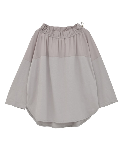 【LOURMARIN】フリルカラープルオーバー7分袖 詳細画像 グレー 9