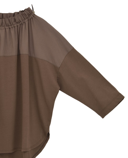 【LOURMARIN】フリルカラープルオーバー7分袖 詳細画像 ブラウン 15