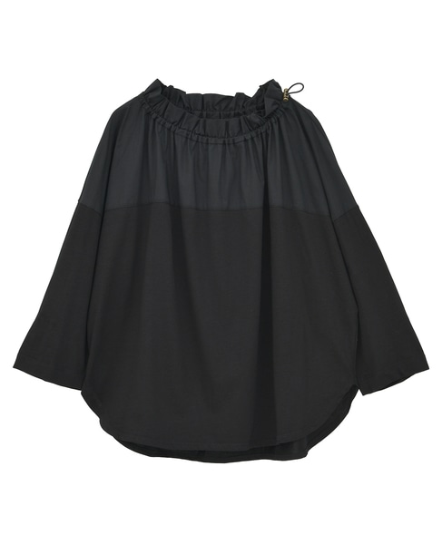 【LOURMARIN】フリルカラープルオーバー7分袖 詳細画像 ブラック 11