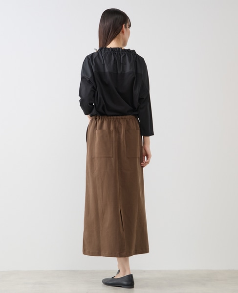 【LOURMARIN】フリルカラープルオーバー7分袖 詳細画像 ブラック 6