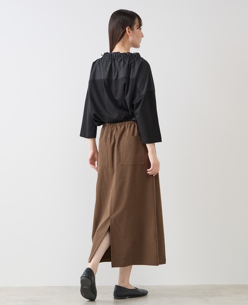 【LOURMARIN】フリルカラープルオーバー7分袖 詳細画像 ブラック 7