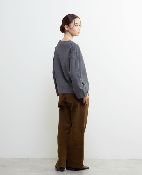 ラウンドネックカットプルオーバー 詳細画像 チャコールグレー 5