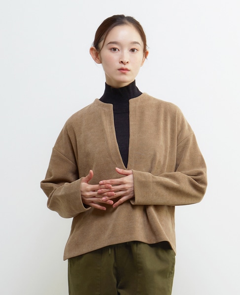 キーネックカットプルオーバー 詳細画像 ベージュ 1