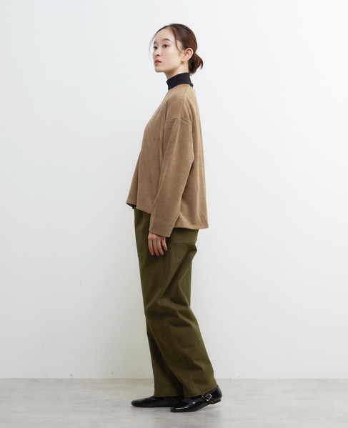 キーネックカットプルオーバー 詳細画像 ベージュ 3