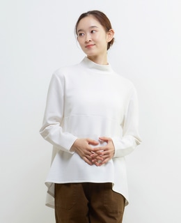 ハイネックペプラムカットプルオーバー