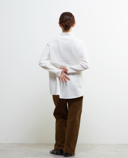 ハイネックペプラムカットプルオーバー 詳細画像 オフホワイト 4