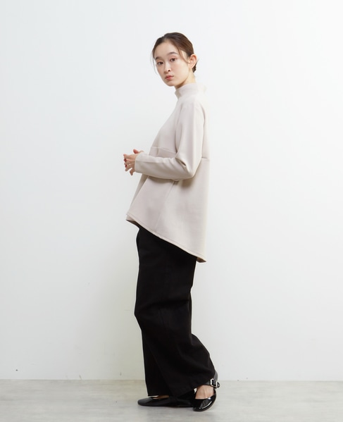 ハイネックペプラムカットプルオーバー 詳細画像 グレイッシュベージュ 4