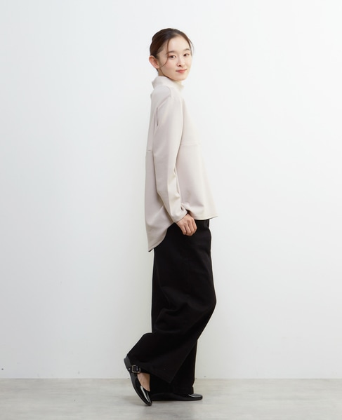 ハイネックペプラムカットプルオーバー 詳細画像 グレイッシュベージュ 6