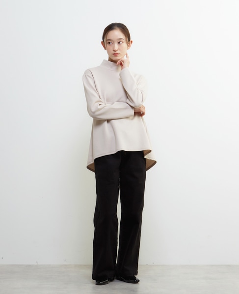 ハイネックペプラムカットプルオーバー 詳細画像 グレイッシュベージュ 8