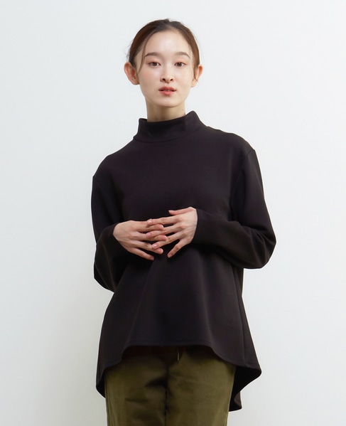 ハイネックペプラムカットプルオーバー 詳細画像 ブラック 1