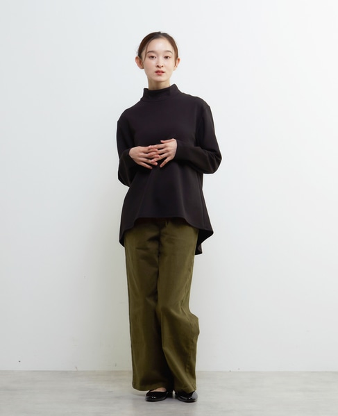 ハイネックペプラムカットプルオーバー 詳細画像 ブラック 2