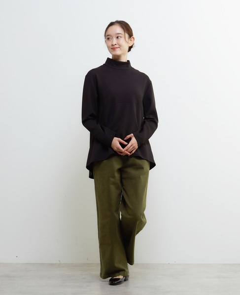 ハイネックペプラムカットプルオーバー 詳細画像 ブラック 3