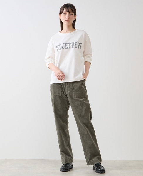 《WEB限定》ロゴプリント長袖Tシャツ 詳細画像 オフホワイト 2