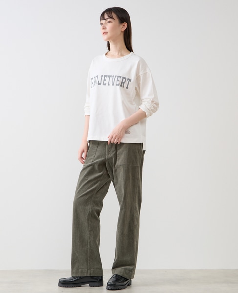 《WEB限定》ロゴプリント長袖Tシャツ 詳細画像 オフホワイト 3