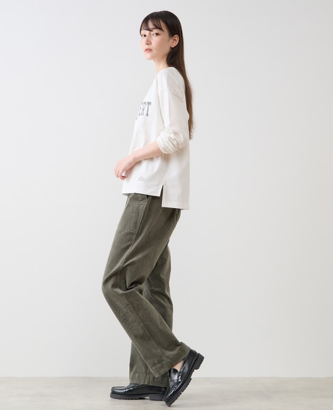 《WEB限定》ロゴプリント長袖Tシャツ 詳細画像 オフホワイト 4