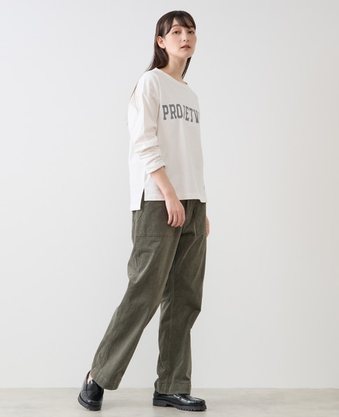 《WEB限定》ロゴプリント長袖Tシャツ 詳細画像 オフホワイト 7