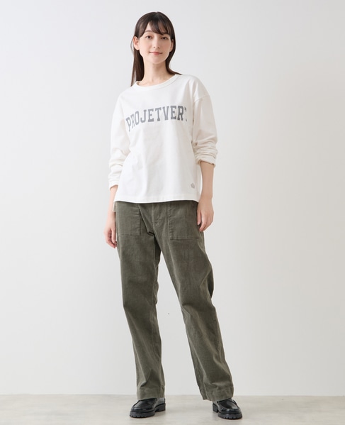 《WEB限定》ロゴプリント長袖Tシャツ 詳細画像 オフホワイト 8