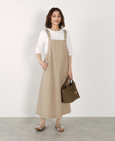 【リップストップボックスジャンパースカート】 詳細画像 ベージュ 10