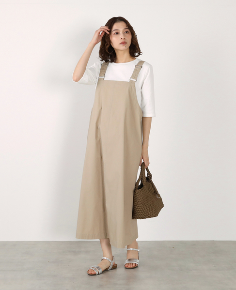 【リップストップボックスジャンパースカート】 詳細画像 ベージュ 2