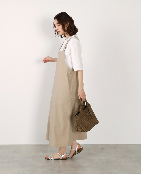 【リップストップボックスジャンパースカート】 詳細画像 ベージュ 3