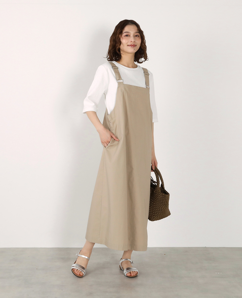 【リップストップボックスジャンパースカート】 詳細画像 ベージュ 8