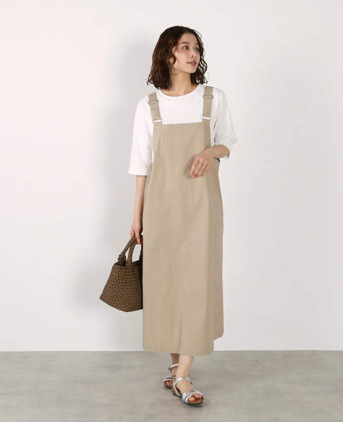 【リップストップボックスジャンパースカート】 詳細画像 ベージュ 9