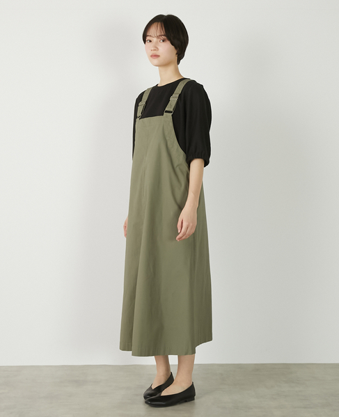 【リップストップボックスジャンパースカート】 詳細画像 カーキ 2
