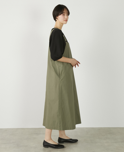 【リップストップボックスジャンパースカート】 詳細画像 カーキ 6