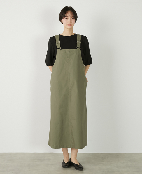 【リップストップボックスジャンパースカート】 詳細画像 カーキ 7