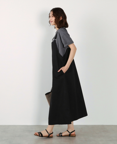 【リップストップボックスジャンパースカート】 詳細画像 ブラック 2