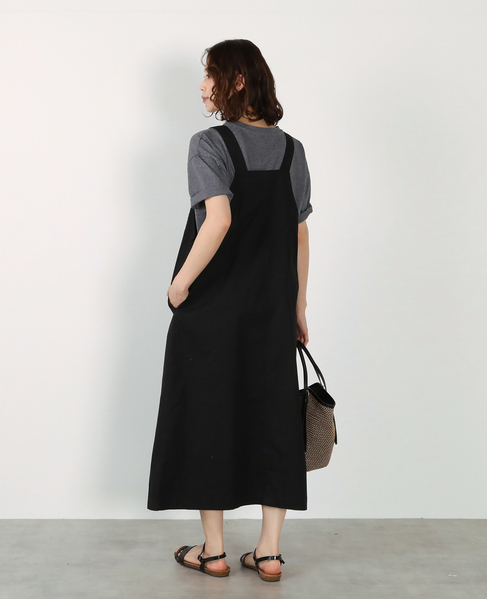 【リップストップボックスジャンパースカート】 詳細画像 ブラック 3