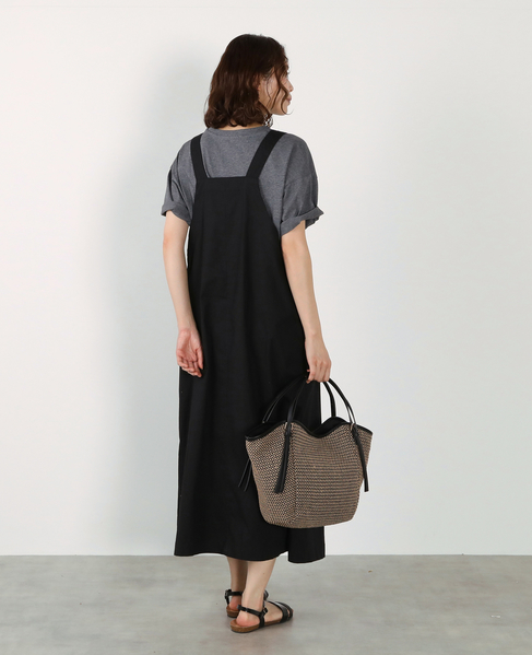 【リップストップボックスジャンパースカート】 詳細画像 ブラック 4