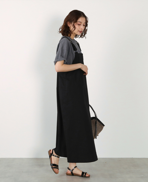 【リップストップボックスジャンパースカート】 詳細画像 ブラック 5