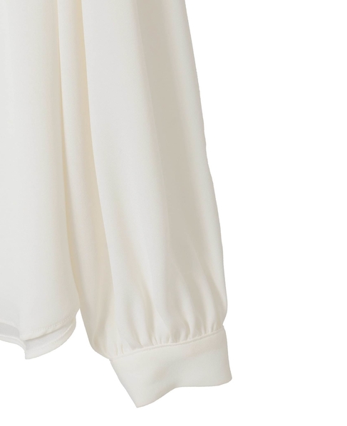 【noir】バックサテンフリルブラウス 詳細画像 オフホワイト 12