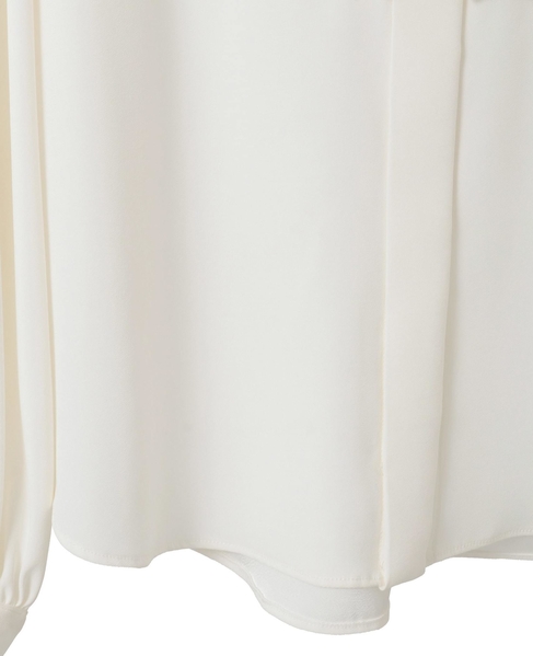 【noir】バックサテンフリルブラウス 詳細画像 オフホワイト 13
