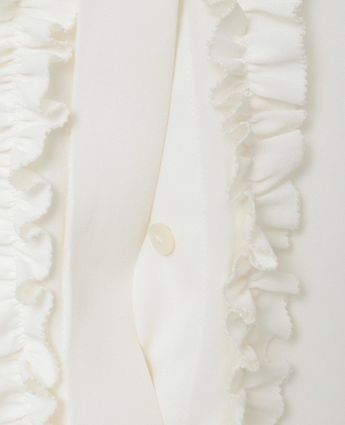 【noir】バックサテンフリルブラウス 詳細画像 オフホワイト 20