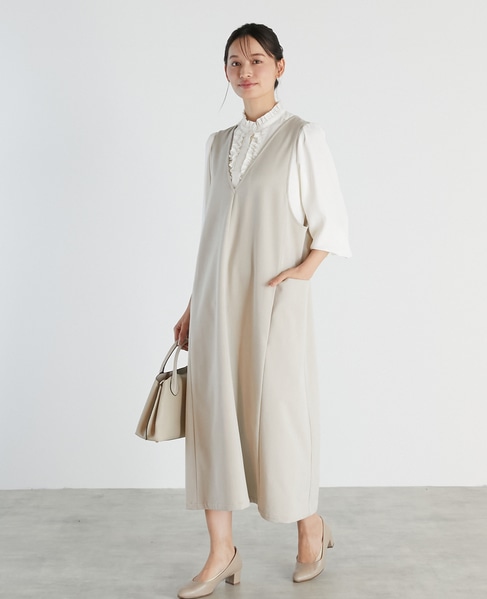 【noir】バックサテンフリルブラウス 詳細画像 オフホワイト 22