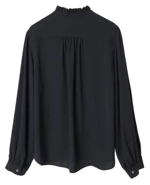 【noir】バックサテンフリルブラウス 詳細画像 チャコールグレー 11