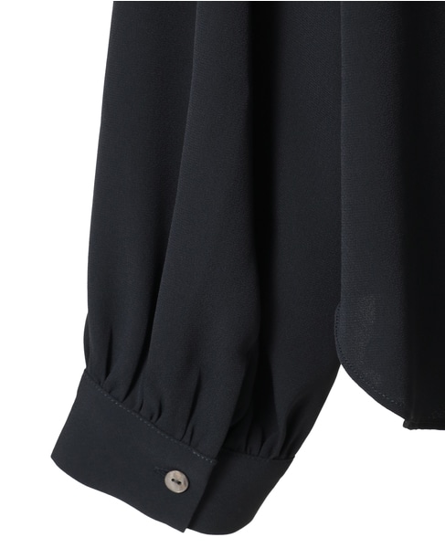 【noir】バックサテンフリルブラウス 詳細画像 チャコールグレー 14