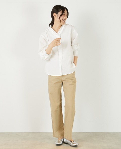 【アソートVフリルシャツ】 詳細画像 オフホワイト 2