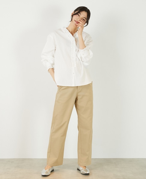 【アソートVフリルシャツ】 詳細画像 オフホワイト 9