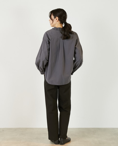 【アソートVフリルシャツ】 詳細画像 チャコールグレー 5