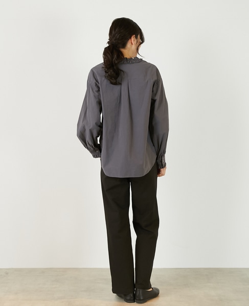 【アソートVフリルシャツ】 詳細画像 チャコールグレー 6