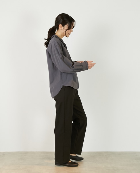 【アソートVフリルシャツ】 詳細画像 チャコールグレー 7