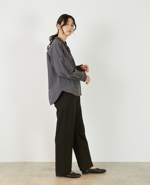 【アソートVフリルシャツ】 詳細画像 チャコールグレー 8