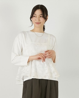 【カットジャガードキャミブラウス】
