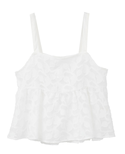 【カットジャガードキャミブラウス】 詳細画像 ホワイト 9